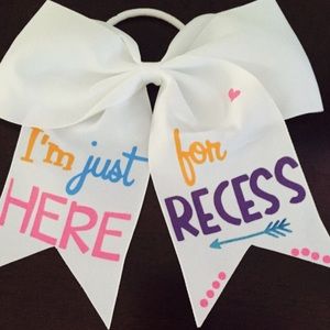 I’m just here for recess cheer bow